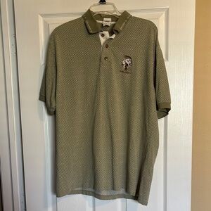 Disney Grumpy Golf men’s green embroidered short sleeve polo shirt size large